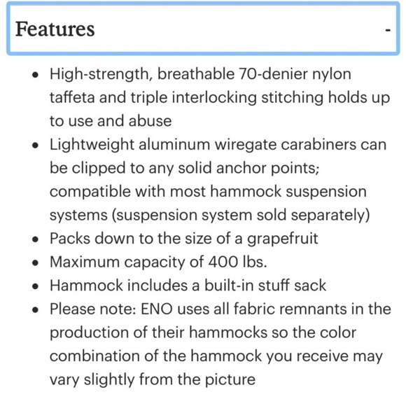 Eno Double Nest Hammock-Brand New - Picture 2 of 4